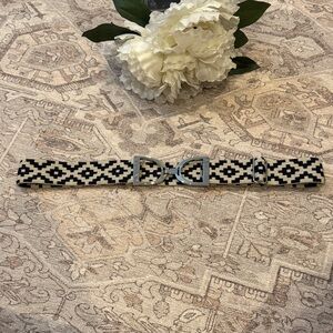 Ellany Equestrian Women’s Belt Black/Tan 1.5 inch. Adjustable.